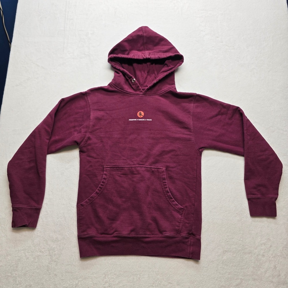 Primitive Naruto Itachi Hoodie Streetwear Graphic Burgundy XS